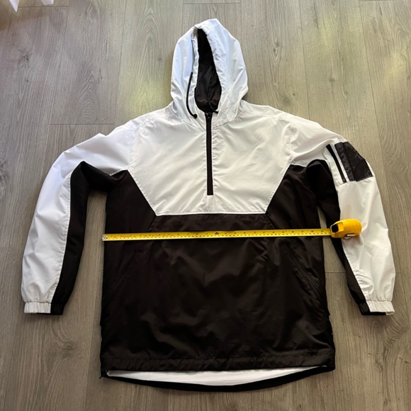 CSG Men's Hooded Black/White Windbreaker Jacket Size Medium - Picture 9 of 10